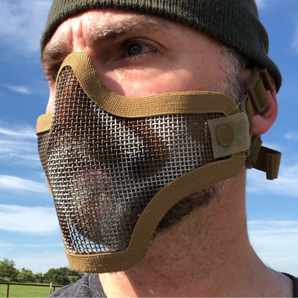 Airsoft Half Face / Throat Mesh Mask - Picture 2 of 14